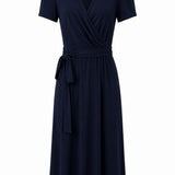 Designer Archive - Maree Wrap Dress in Navy
