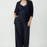 Jude Pant in Navy Pinstripe