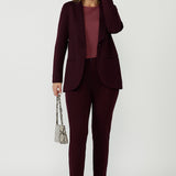 Corbin Pant in Wine Smart Crepe