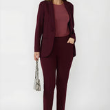 Corbin Pant in Wine Smart Crepe