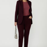 Corbin Pant in Wine Smart Crepe