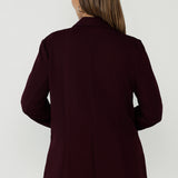 Merit Blazer in Wine Smart Crepe