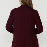 Merit Blazer in Wine Smart Crepe