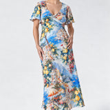 Discover the limited-edition Mica Maxi Dress in Limoncello, featuring a vibrant Italian-inspired print, flattering twist V-neck and flowing silhouette. Australian-made elegance for weddings and special occasions. Available in sizes 8-24 for a limited time only.