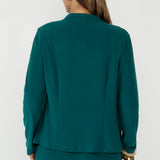 Sophisticated Mikey jacket-inspired cardigan crafted from dry-touch stretch jersey with a waterfall front, sleek silhouette and versatile day-to-night appeal.