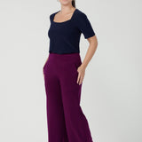 Monroe Pant in Magenta
