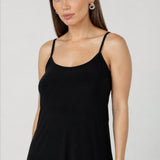 Myah Reversible Mini Slip in Black