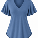 Made For You Archive - Lila Top in Blue Jeans Bamboo
