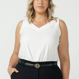Monogram Leather Belt in Black
