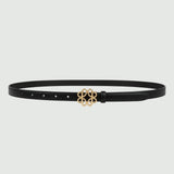 Monogram Leather Belt in Black
