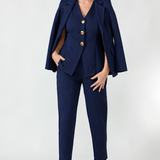 V-neck Vest in French Navy