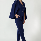 Tapered Leg Pant in French Navy