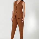 Tapered Leg Pant in Toffee