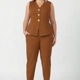 Tapered Leg Pant in Toffee