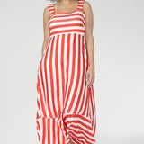 Nitelle Maxi Dress in Tang Stripe