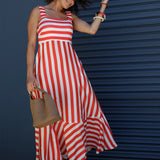Nitelle Maxi Dress in Tang Stripe