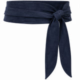 Obi Belt in Bluestone Suede