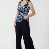 Olga Top in Indigo Drift