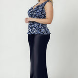 Olga Top in Indigo Drift