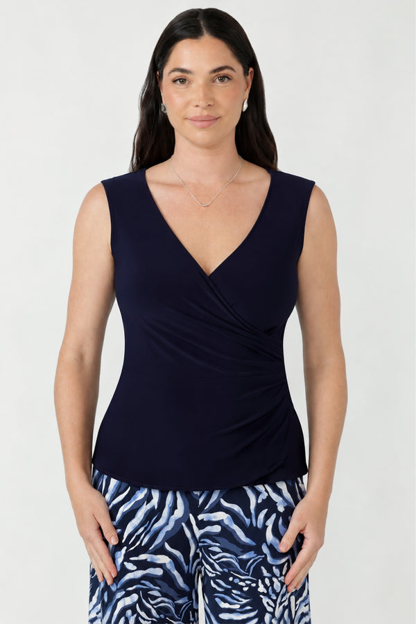 Olga Top in Navy