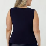Olga Top in Navy