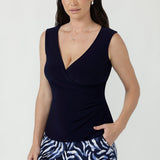 Olga Top in Navy