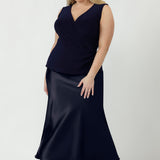 Olga Top in Navy