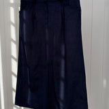 One of a Kind - Austin Midi Skirt in Bluestone Suede