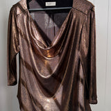 One of a Kind - Kyrie Top in Metallic Bronze