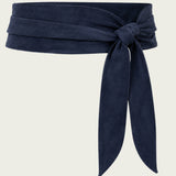 Obi Belt in Bluestone Suede