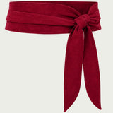 Obi Belt in Scarlet Suede