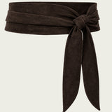 Obi Belt in Truffle Suede