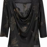 One of a Kind - Kyrie Top in Black & Gold Shimmer