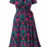 Designer Archive - Alexis Wrap Dress in Garden Fantasia