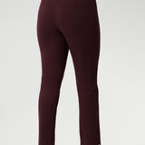 Back view image of The Paxton Pant in Burgundy. A pull-on style pant designed for the woman on the go, crafted from dry touch Ponte fabric that provides firm stretch. Pairs effortlessly with L&F separates and the Garcia Jacket for a coordinated suiting look.