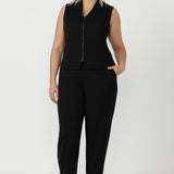 Smart Crepe Liv Barrel Leg Pant in Black