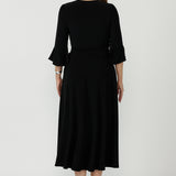 Portia Wrap Dress in Black