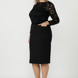Smart Crepe Macy Skirt in Black