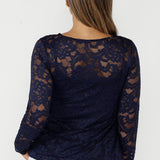 Designed and made in Australia, the Sabrina Lace Top is a timeless sheer piece with premium stretch lace and a flattering silhouette. Perfect for comfortable occasion wear or elevated everyday styling, it offers inclusive sizing from 8–24 for the perfect fit.
