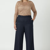 Jude Pant in Navy Pinstripe