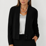 Sandro is a jacket-like cardigan designed to layer over dresses and is the perfect addition to our soft suiting collection.