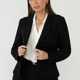 Smart Crepe Sara Jacket in Black
