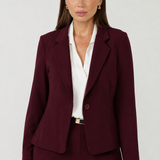 Sara Jacket in Wine Smart Crepe