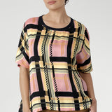 Scout Tee in Pastel Plaid