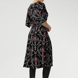 Selina Dress in Subtle Paisley