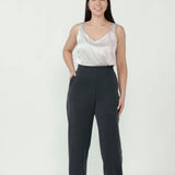 Designed in a contemporary barrel leg silhouette with a flattering mid-rise fit, they create a relaxed yet refined shape.a
