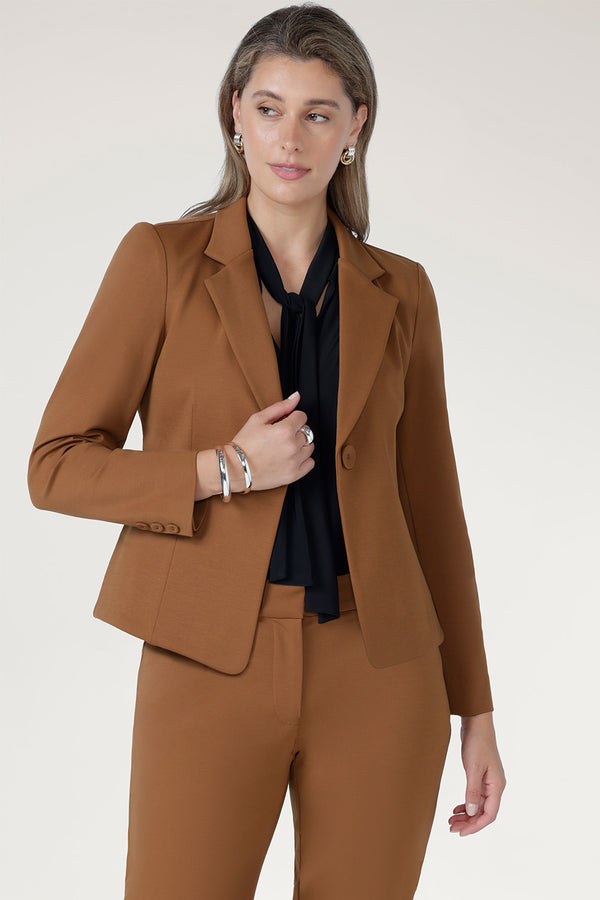 Shortline Tailored Jacket in Toffee