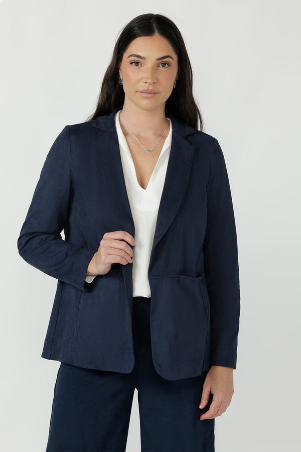 Sierra Jacket in Bluestone Suede