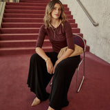Collins Top in Black Cherry