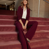 Drew Pant in Wine Smart Crepe